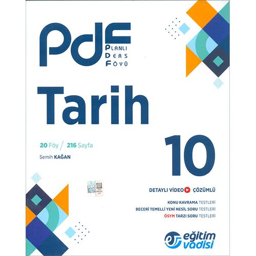 10.Sınıf Tarih PDF Planlı Ders Föyü Eğitim Vadisi