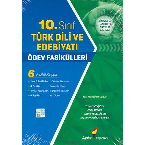 10.Sınıf Türk Dili ve Edebiyatı Ödev Fasikülleri Aydın Yayınları