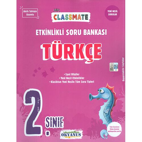 2.Sınıf Türkçe ClassMate Soru Bankası Okyanus Yayınları