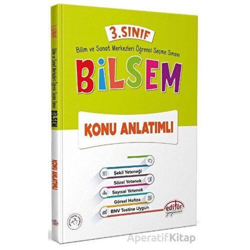 3. Sınıf Bilsem Konu Anlatımlı Editör Yayınevi