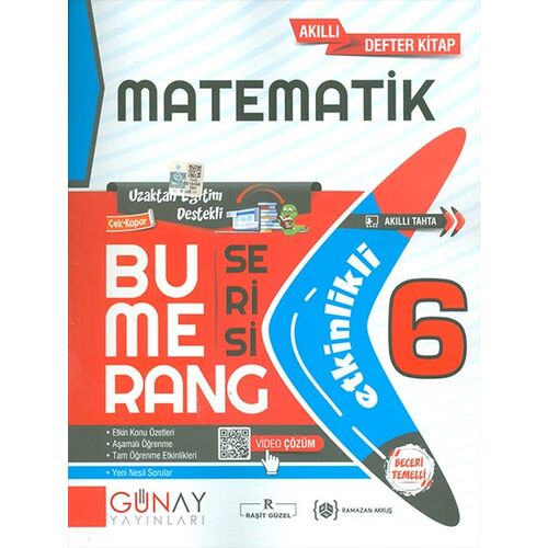 6.Sınıf Matematik Etkinlikli Bumerang Serisi Günay Yayınları