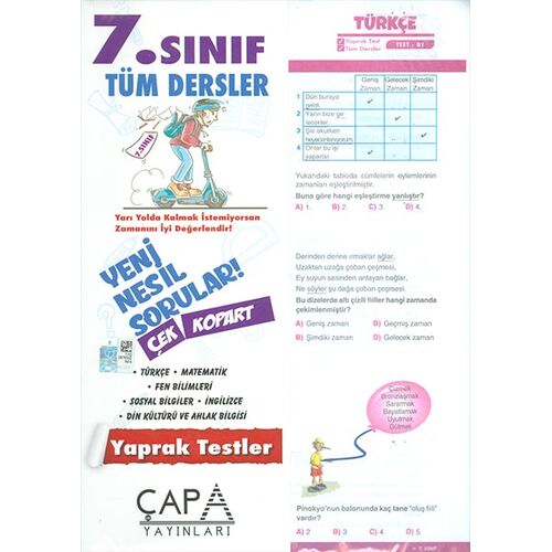 7.Sınıf Tüm Dersler Yaprak Test Çapa Yayınları