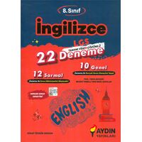 8.Sınıf LGS İngilizce 22 Deneme Aydın Yayınları