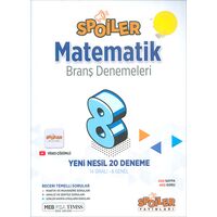 8.Sınıf Spoiler Matematik Branş Denemeleri Yeni Nesil 20 Deneme Spoiler Yayınları