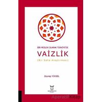 Bir Meslek Olarak Türkiyede Vaizlik (Bir Saha Araştırması) - Zeynep Yüksel - Akademisyen Kitabevi