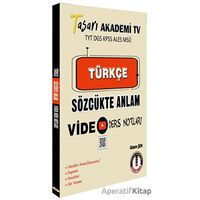 Türkçe Sözcükte Anlam Video Ders Notları - Gizem Şen - Tasarı Yayıncılık