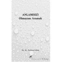 Anlam(sız) Olmayanı Aramak - M. Furkan Erbay - Paradigma Akademi Yayınları