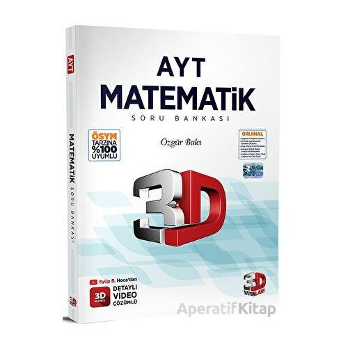 AYT 3D Matematik Tamamı Video Çözümlü Soru Bankası 3D Yayınları