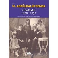 Mustafa Abdülhalik Renda Günlükler 1920-1950 - Sabri Sayarı - Yapı Kredi Yayınları