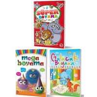 2+ Yaş Boyama Kitapları Set (3 Kitap Takım) - Kolektif - Beyaz Balina Yayınları