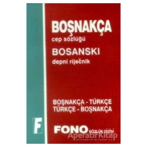 Boşnakça / Türkçe - Türkçe / Boşnakça Cep Sözlüğü - Şükrü Begoviç - Fono Yayınları