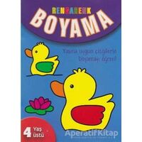 Rengarenk Boyama - 4 Yaş Üstü - Mavi Kitap - Kolektif - Parıltı Yayınları