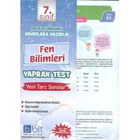 Bulut 7.Sınıf Fen Bilimleri Yaprak Test