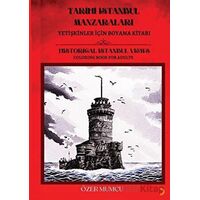 Tarihi İstanbul Manzaraları-Yetişkinler için Boyama Kitabı - Özer Mumcu - Cinius Yayınları