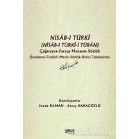 Nisab-ı Türki (Nisab-ı Türki-i Turan) Çağatayca Farsça Manzum Sözlük