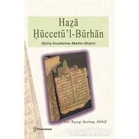 Haza Hüccetül-Bürhan - Eyüp Sertaç Ayaz - Fenomen Yayıncılık