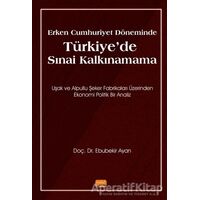 Erken Cumhuriyet Döneminde Türkiye’de Sınai Kalkınamama - Ebubekir Ayan - Nobel Bilimsel Eserler