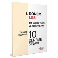 Editör LGS I. Dönem T.C. İnkılap Tarihi ve Atatürkçülük Tamamı Çözümlü 10 Deneme Sınavı