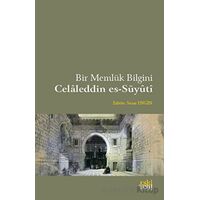 Bir Memlük Bilgini - Celaleddin es-Süyuti - Kolektif - Eski Yeni Yayınları