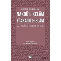 Nakdül-Kelam Fi Akaidil-İslam - Giritli Sırrı Paşa - Kitap Dünyası Yayınları