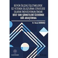 Büyük Ölçekli İşletmelerde Öz Yetenek Oluşturma Stratejisi Olarak İnovasyonun Önemi: Bist 500 Şirket