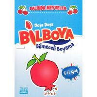 Dalında Meyveler - Doya Doya Bil Boya Bilmeceli Boyama (3-4 Yaş) - Kolektif - Talas Yayınları