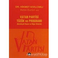 Vatan Partisi Tüzük ve Programı - Hikmet Kıvılcımlı - Sosyal İnsan Yayınları