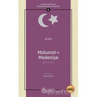 Malumat-ı Medeniye (Birinci Kitap - Osmanlıca Aslıyla Birlikte) - Ali Ulvi - DBY Yayınları