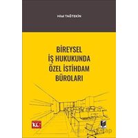 Bireysel İş Hukukunda Özel İstihdam Büroları - Hilal Tağtekin - Adalet Yayınevi