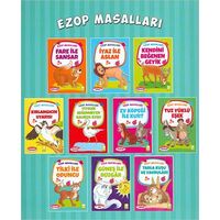 Ezop Masalları Büyük Boy - 10 Kitap Takım - Ezop - Ema Çocuk