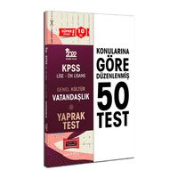 Yargı Yayınları 2022 KPSS Lise Ön Lisans Vatandaşlık Yaprak Test