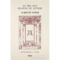 Of the Just Shaping of Letters - Albrecht Dürer - Gece Kitaplığı