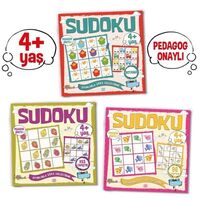 Çocuklar İçin Sudoku Seti (4+ Yaş) (3 Kitap Takım) - Kolektif - Dokuz Çocuk