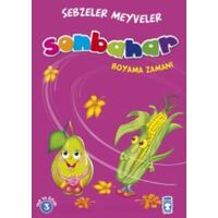 Sonbahar Boyama Zamanı - Sebzeler Meyveler - Gökhan Gülkan - Timaş Çocuk