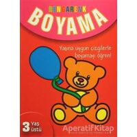 Rengarenk Boyama - 3 Yaş Üstü - Kırmızı Kitap - Kolektif - Parıltı Yayınları