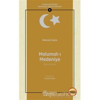 Malumat-ı Medeniye (Birinci Kısım - Osmanlıca Aslıyla Birlikte) - Mehmet Hazık - DBY Yayınları