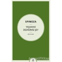 Yaşamak Dediğimiz Şey - Benedictus de Spinoza - Zeplin Kitap