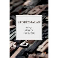 Aforizmalar - İntizar Şiraz - Cinius Yayınları