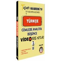 Türkçe Cümlede Analitik Video Ders Notları 3 - Kolektif - Tasarı Yayıncılık