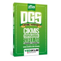 Yediiklim 2023 DGS Prestij Serisi Sözel Yetenek Konularına Göre Tamamı Çözümlü Çıkmış Sorular