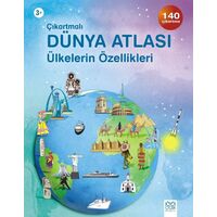 Çıkartmalı Dünya Atlası - Ülkelerin Özellikleri - Fiona Patchett - 1001 Çiçek Kitaplar