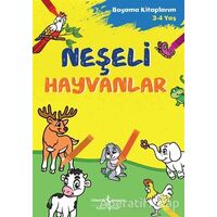 Neşeli Hayvanlar - Boyama Kitaplarım 3-4 Yaş - Kolektif - İş Bankası Kültür Yayınları