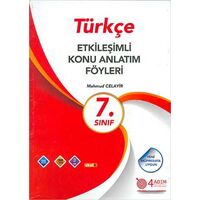4 Adım 7.Sınıf Türkçe Etkileşimli Konu Anlatım Föyleri (Kampanyalı)