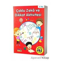 3 Yaş Çoklu Zeka ve Dikkat Aktivitesi - Kırmızı Kitap - Kolektif - Aktif Zeka Yayınları