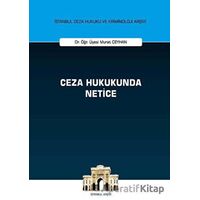 Ceza Hukukunda Netice - Murat Ceyhan - On İki Levha Yayınları