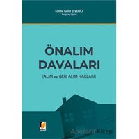 Önalım Davaları - Emine Güler Elverici - Adalet Yayınevi