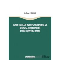 İnsan Hakları Avrupa Sözleşmesi ve Anayasa Çerçevesinde Etkili Başvuru Hakkı