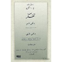 Tefekkür (Osmanlıca) - Recaizade Mahmut Ekrem - Gece Kitaplığı