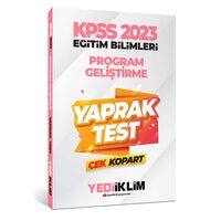 Yediiklim 2023 KPSS Eğitim Bilimleri Program Geliştirme Çek Kopart Yaprak Test