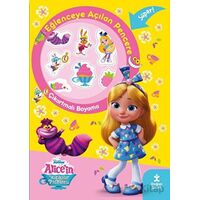 Disney Alice’in Harikalar Pastanesi Eğlenceye Açılan Pencere Çıkartmalı Boyama Kitabı